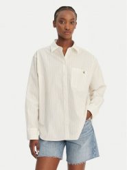 Calvin Klein Jeans Koszula LV047F103G Beżowy Relaxed Fit. Brązowe koszule damskie Calvin Klein Jeans, xs, bez wzorów, z bawełny, bez kołnierzyka, bez ramiączek. Za 449.99 zł.