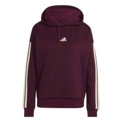 Bluza Adidas Sport W 3S Fl Hd Damskie. Czerwone bluzy damskie Adidas, s, bez wzorów, z bawełny, z kapturem. Za 335.99 zł.