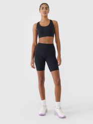 4F Legginsy kolarki treningowe damskie - czarne S. Czarne legginsy damskie 4F, s, bez wzorów, z dzianiny. Za 99.99 zł.