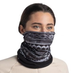 Komin na szyję - Bandana BUFF Polar Alsien. Czarne kominy damskie Buff, bez wzorów, z elastanu. Za 102.29 zł.