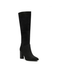 Jenny Fairy Kozaki LS5784-02 Czarny. Czarne kozaki damskie Jenny Fairy, z materiału, bez obcasa, na słupku, bez zapięcia. Za 99.99 zł.