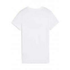 Damska koszulka z logo ESS No. 1 PUMA White Peach Frost Red. Białe koszulki damskie Puma, xl, bez wzorów, bez ramiączek. Za 127.00 zł.