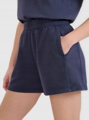 SPODENKI DAMSKIE 4F DRESOWE TSHOF609 KRÓTKIE KOLOR SZARY. Szare spodenki sportowe damskie 4F, na lato, l, bez wzorów, z dresówki, do biegania. Za 99.99 zł.