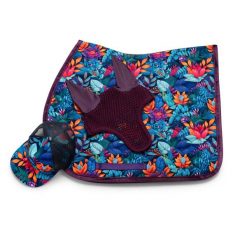 Komplet czaprak FULL VS, nauszniki i czapka z daszkiem GALOP WEAR Power Flower. Czapki z daszkiem damskie GALOP WEAR, bez wzorów. Za 469.00 zł.