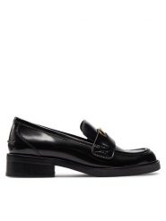 DKNY Lordsy Penny K1434520 Czarny. Czarne półbuty damskie DKNY, bez wzorów, z lakierowanej skóry, bez obcasa, bez zapięcia. Za 609.99 zł.