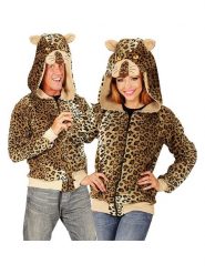 Carnival Party Kurtka kostiumowa "Leopard" w kolorze brązowo-beżowym rozmiar: S/M. Brązowe kurtki damskie Carnival Party, m, bez wzorów, bez kaptura. Za 69.75 zł.