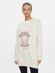 Guess Bluza Graphic V4RQ11 K68I0 Écru Regular Fit. Bluzy damskie Guess, xs, z aplikacjami, z bawełny, bez kaptura. Za 199.99 zł.