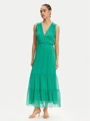 Haveone Sukienka letnia AFF-N005 Zielony Loose Fit. Zielone sukienki damskie Haveone, bez wzorów, z jedwabiu, bez ramiączek. Za 459.99 zł.