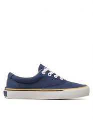 Polo Ralph Lauren Tenisówki Keatn 804888513002 Niebieski. Niebieskie trampki damskie Polo Ralph Lauren, bez wzorów, z materiału, bez zapięcia. Za 289.99 zł.