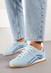 Niebieskie Sneakersy Typu Klasyczne Tenisówki Zdobione Przeszyciami Zardiva. Niebieskie obuwie sportowe damskie Renee, z jeansu, bez zapięcia, tenisowe. Za 69.99 zł.