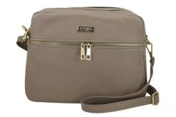Listonoszka skórzana BARBERINI'S 979-2 beżowa. Brązowe shopper bag Barberinis, bez wzorów, ze skóry, duże, bez dodatków. Za 229.99 zł.