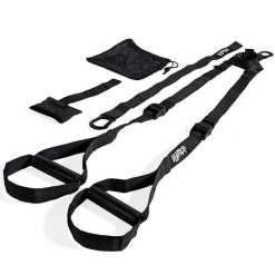 Suspension Trainer Pro z torbą do przechowywania. Czarne torby sportowe VIRTUFIT, bez wzorów. W wyprzedaży za 170.00 zł.