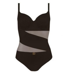 Strój kąpielowy damski jednoczęściowy plażowy Self Fashion 5. Czarne stroje jednoczęściowe SELF HEAT, bez wzorów. Za 215.00 zł.