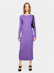 Sisley Sukienka dzianinowa 1B7YMV00M Fioletowy Slim Fit. Fioletowe sukienki damskie Sisley, bez wzorów, z dzianiny, bez ramiączek. Za 409.99 zł.