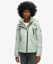 Superdry Kurtka Windbreaker Mountain z Kapturem. Zielone kurtki damskie Superdry, bez wzorów, z poliesteru, z kapturem. Za 429.55 zł.