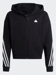 Adidas Bluza Future Icons 3-Stripes IC0118 Czarny Loose Fit. Czarne bluzy dziewczęce Adidas, bez wzorów, z bawełny, bez ramiączek, bez kaptura. Za 149.99 zł.