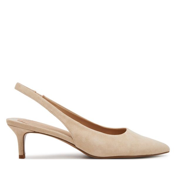 Czółenka LAUREN RALPH LAUREN. Brązowe czółenka damskie Lauren Ralph Lauren, bez wzorów, bez obcasa. Za 359.99 zł.