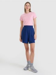 4F Spodenki dresowe damskie - granatowe XL. Niebieskie szorty damskie 4F, bez wzorów, z bawełny. Za 79.99 zł.