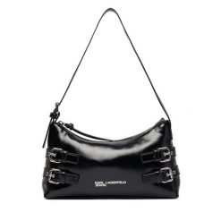 Torebka Karl Lagerfeld Jeans. Czarne torebki klasyczne damskie Karl Lagerfeld Jeans, z jeansu, bez dodatków. Za 639.99 zł.