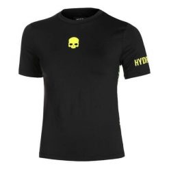 Koszulka tenisowa damska z krótkim rękawem Hydrogen Panther Tech Tee. Czarne bluzki damskie HYDROGEN, xs, bez wzorów, bez kołnierzyka, bez ramiączek. Za 380.00 zł.