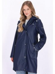 Schmuddelwedda Płaszcz przeciwdeszczowy w kolorze granatowym rozmiar: L. Niebieskie płaszcze damskie Schmuddelwedda, l, bez wzorów, bez kaptura. Za 217.99 zł.