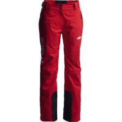 Spodnie narciarskie damskie Serbia Pyeongchang 2018 SPDN700 - czerwony wiśniowy. Czerwone spodnie sportowe damskie 4F, na zimę, z napisami, z dzianiny. W wyprzedaży za 699.95 zł.