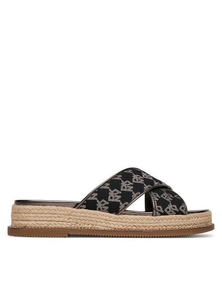 DKNY Klapki K1564874 Czarny. Czarne klapki damskie DKNY, bez wzorów, bez obcasa, bez zapięcia. Za 539.99 zł.
