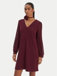 Rinascimento Sukienka koktajlowa CFC0126757003 Bordowy Regular Fit. Czerwone sukienki damskie Rinascimento, bez wzorów, z syntetyku, wizytowe, bez ramiączek. Za 359.99 zł.