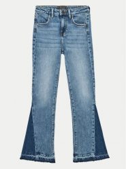 Guess Jeansy J4YA04 D5FM0 Niebieski Flare Fit. Niebieskie jeansy dziewczęce Guess, z aplikacjami, z bawełny. Za 259.99 zł.