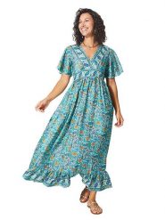 Aller Simplement Sukienka w kolorze turkusowym rozmiar: 38/40. Niebieskie sukienki damskie Aller Simplement, bez wzorów, klasyczne, bez ramiączek. Za 65.99 zł.