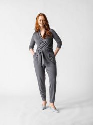 Les Lunes Kombinezon "Paul" w kolorze szarym rozmiar: XS. Szare kombinezony damskie Les Lunes, xs, bez wzorów, z tkaniny, bez kołnierzyka, bez ramiączek. Za 260.99 zł.