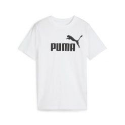 Młodzieżowa koszulka ESS z logo No. 1 PUMA White. Biała bluzki damskie Puma, m, bez wzorów, z gumy, młodzieżowe, bez kołnierzyka, bez ramiączek. Za 79.00 zł.
