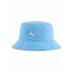 Kapelusz typu bucket Essentials Olympique Marsylia PUMA Bleu Azur White Blue. Białe kapelusze damskie Puma, w ażurowe wzory. Za 109.00 zł.