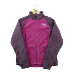 Second life - Kobieca dwukolorowa polarowa kurtka różowa - Stan dobry. Czerwone kurtki sportowe damskie The North Face, na lato, s, bez wzorów, z polaru, bez kaptura. Za 164.76 zł.
