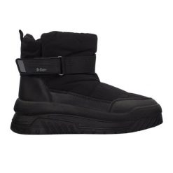 Buty Lee Cooper LCJ-24-47-3141LA czarne. Czarne śniegowce damskie z materiału. Za 285.68 zł.