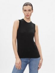 Tommy Hilfiger Sweter Md Lyocell Silk Blend Vest WW0WW40980 Czarny Regular Fit. Czarne swetry klasyczne damskie Tommy Hilfiger, l, z lyocellu, bez kołnierzyka. Za 399.99 zł.
