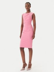 Rinascimento Sukienka koktajlowa CFC0127683003 Różowy Slim Fit. Czerwone sukienki damskie Rinascimento, bez wzorów, z syntetyku, wizytowe, bez ramiączek. Za 449.99 zł.