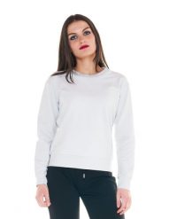 Damska bluza z okrągłym dekoltem Cristal Shine. Szare bluzy damskie LEONE 1947 APPAREL, na lato, l, bez wzorów, z bawełny, z kapturem. Za 147.31 zł.