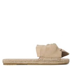 Klapki Manebi. Brązowe klapki damskie Manebi, bez wzorów, bez obcasa, bez zapięcia. Za 329.99 zł.