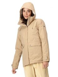 Regatta Kurtka przeciwdeszczowa "Broadia" w kolorze beżowym rozmiar: 46. Brązowe kurtki sportowe damskie Regatta, bez wzorów, bez kaptura. Za 163.26 zł.