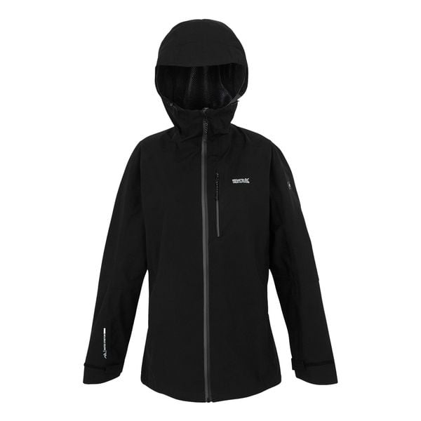 Damska Kurtka Wodoodporna Birchdale II. Czarne kurtki damskie Regatta, m, bez wzorów, z materiału, z kapturem. Za 497.99 zł.