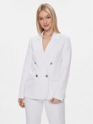 Guess Marynarka Amanda W4RN41 WFWX2 Biały Regular Fit. Białe marynarki i żakiety damskie Guess, m, z aplikacjami, z syntetyku. Za 719.99 zł.