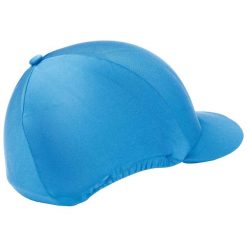 Nylonowa czapka do kasku jeździeckiego T de T. Niebieskie czapki damskie T DE T, bez wzorów, z nylonu. Za 136.00 zł.