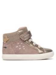 Geox Sneakersy B Gisli Girl B661MA 022NF C5005 M Beżowy ciemny. Brązowe buty sportowe dziewczęce Geox, ze skóry, bez zapięcia. Za 249.99 zł.