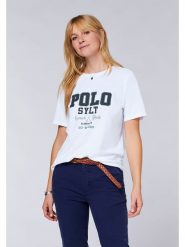 Polo Sylt Koszulka w kolorze białym rozmiar: XL. Białe bluzki damskie Polo Sylt, xl, bez wzorów, bez kołnierzyka, bez ramiączek. Za 87.81 zł.