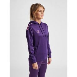 Bluza do piłki ręcznej damska Hummel Core XK z kapturem. Fioletowe bluzy damskie Hummel, xs, bez wzorów, z kapturem. Za 217.50 zł.