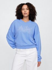 GAP Bluza w kolorze błękitnym rozmiar: L. Niebieskie bluzy damskie GAP, l, bez wzorów, bez kaptura. Za 118.56 zł.