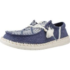 HEYDUDE Damskie Mokasyny Wendy Funk Coastal Jute. Niebieskie mokasyny damskie Hey dude, z materiału, bez obcasa. Za 199.00 zł.