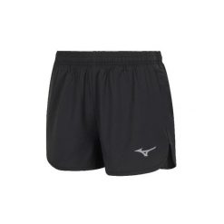 Szorty damskie Mizuno MZNRB Split. Czarne spodenki sportowe damskie Mizuno, bez wzorów, do biegania. Za 161.00 zł.