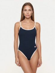 Tommy Hilfiger Body UW0UW06275 Granatowy Slim Fit. Niebieskie body i gorsety Tommy Hilfiger, bez wzorów, z syntetyku. Za 249.99 zł.